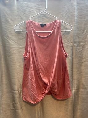 J. Crew Coral Knot Front Tank